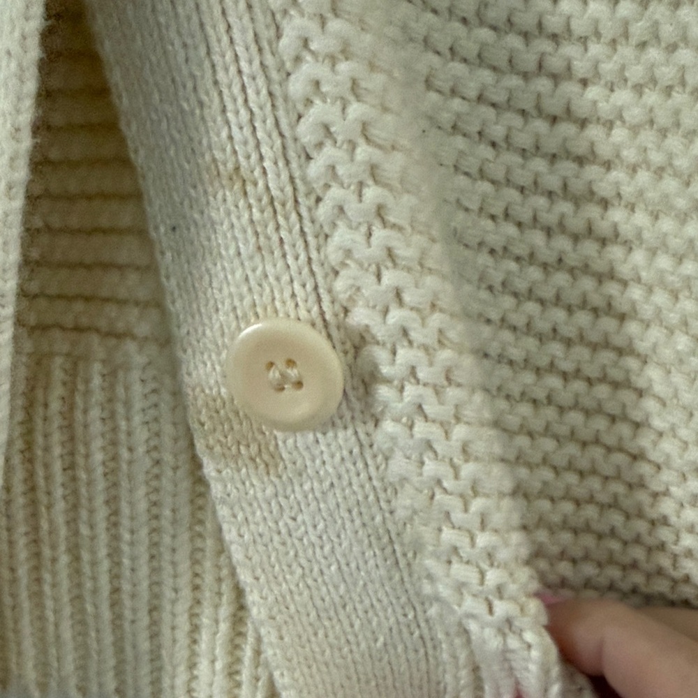 Alex Mills Nico Cream Knit Cardigan - Picture 4 of 5